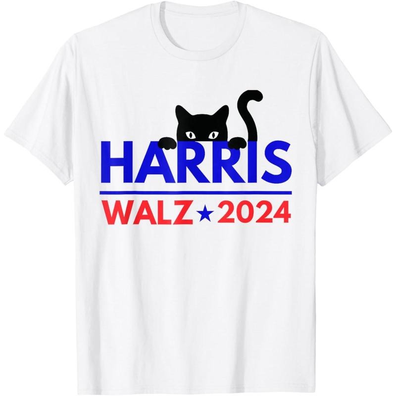 Harris Walz 2024 Funny Cat Election Kamala Harris Tim Waltz T-Shirt made in usastyle{n002}3 Hoodie Sweatshirt