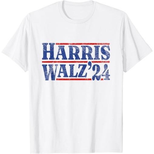 Harris Walz 2024 Retro T-Shirt made in usa Hoodie Sweatshirt | PrintMintTees.com