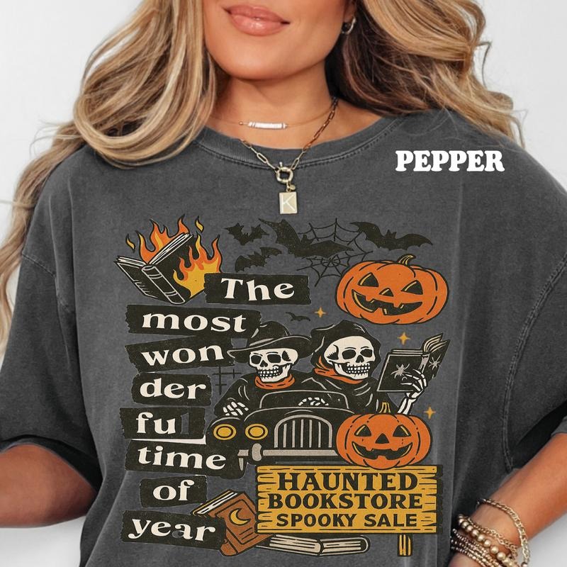 Haunted Most Wonderful Time Of The Year Halloween Shirt, Comfort Colors T-Shirt, Oversized Fit, trendy, cute style, retro...