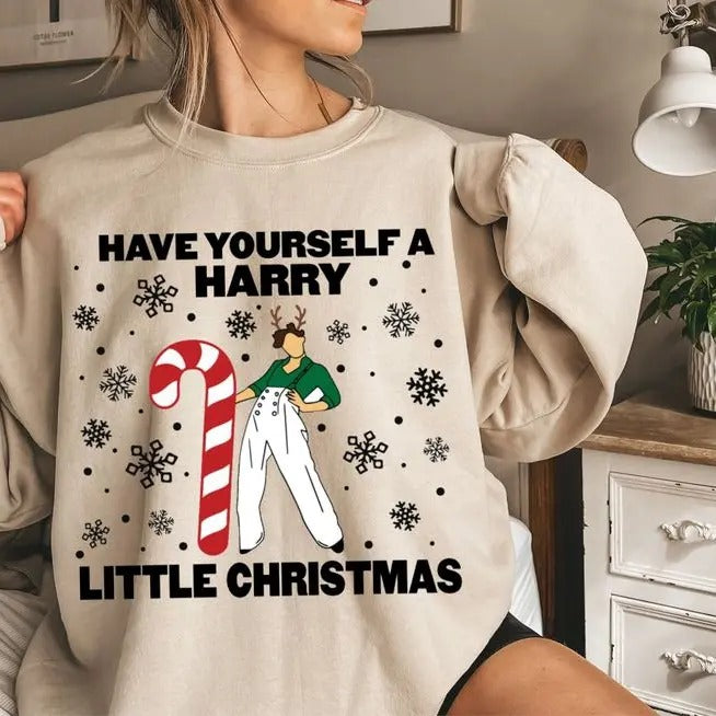 Have Yourself a Harry Little Christmas Sweatshirt, Harry Christmas Sweatshirt, Harry Christmas Apparel, HS Sweatshirt, HS...