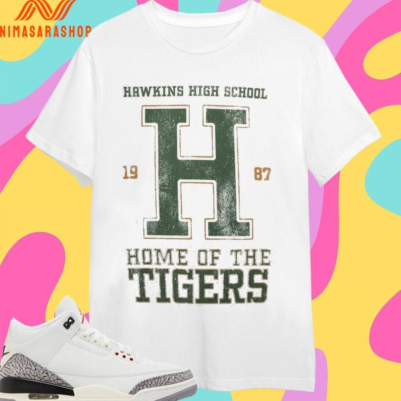 Hawkins High School Home Of The Tigers 1987 Shirts