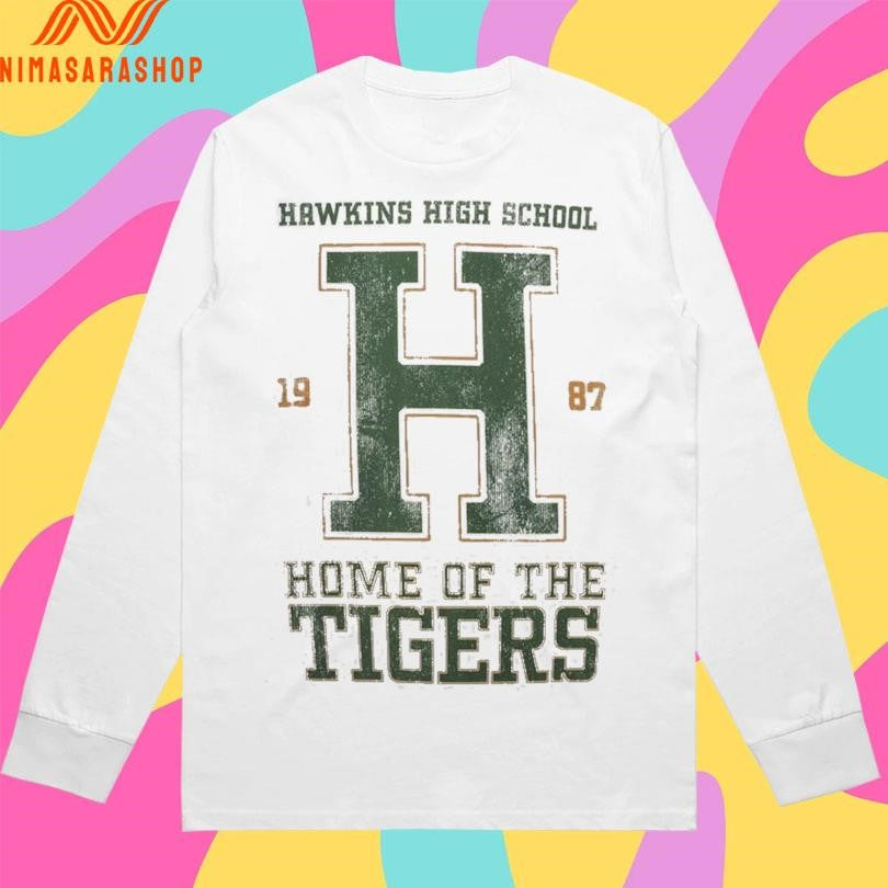 Hawkins High School Home Of The Tigers 1987 Shirts