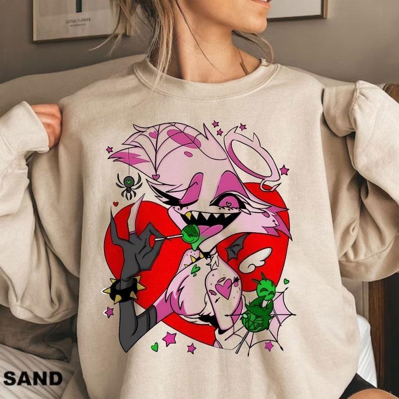 Hazbin Hotel  (Devil And Angel) Characters Sweatshirts Shirt Hoodie | PrintMintTees.com