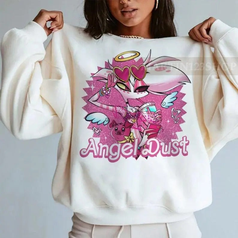 Hazbin Hotel Angel Dust And Fat Nugget Hazbin Hotel Characters Sweatshirts Shirt Hoodie | PrintMintTees.com