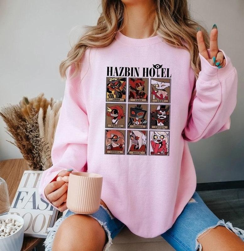 Hazbin Hotel Characters Sweatshirt, Alastor Vivziepop Helluva Boss  Sweatshirts Shirt Hoodie | PrintMintTees.com