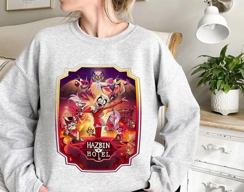 Hazbin Hotel Characters Sweatshirt, Helluva Boss Sweaters Shirt Hoodie | PrintMintTees.com