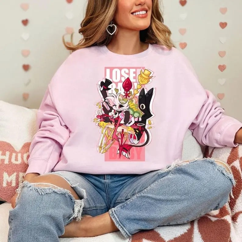 Hazbin hotel Husker Dust And Angel Dust Unisex Sweatshirt Shirt Hoodie | PrintMintTees.com