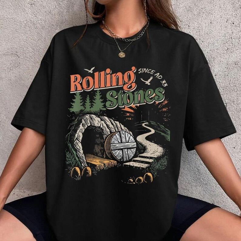 He is Risen Shirt, Vintage Rock Band sweatshirt, Christian Easter tshirt, Jesus Easter sweatshirt, Easter's Day, Retro...