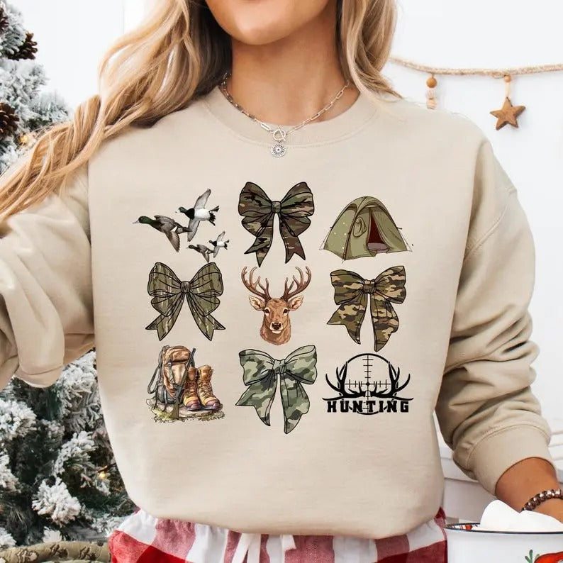 He's Hunting Camo Dude, Dad Hunting, Duck Hunting, Hunting Deer Tee Shirt, Sweatshirt, Hoodie Unisex | PrintMintTees.com