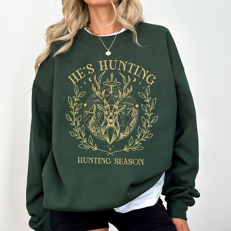 He's Hunting Shirt, Hunting Season Shirt, Deer Hunting Shirt, Duck Hunting Shirt, Abandoned Hunting Wife Shirt, Hello...