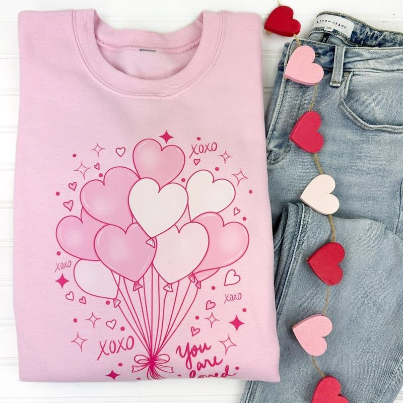 Heart Balloons Gildan Sweatshirt Shirt Hoodie | PrintMintTees.com