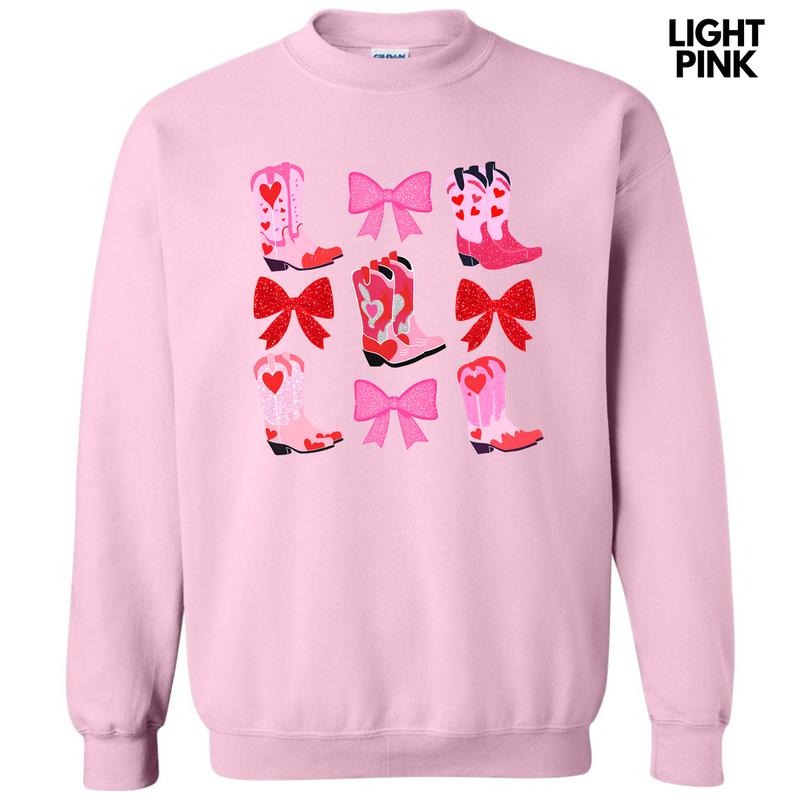 Heart Boot Bow Collage Sweatshirt 'NLB' T-Shirts, Hoodie | PrintMintTees.com