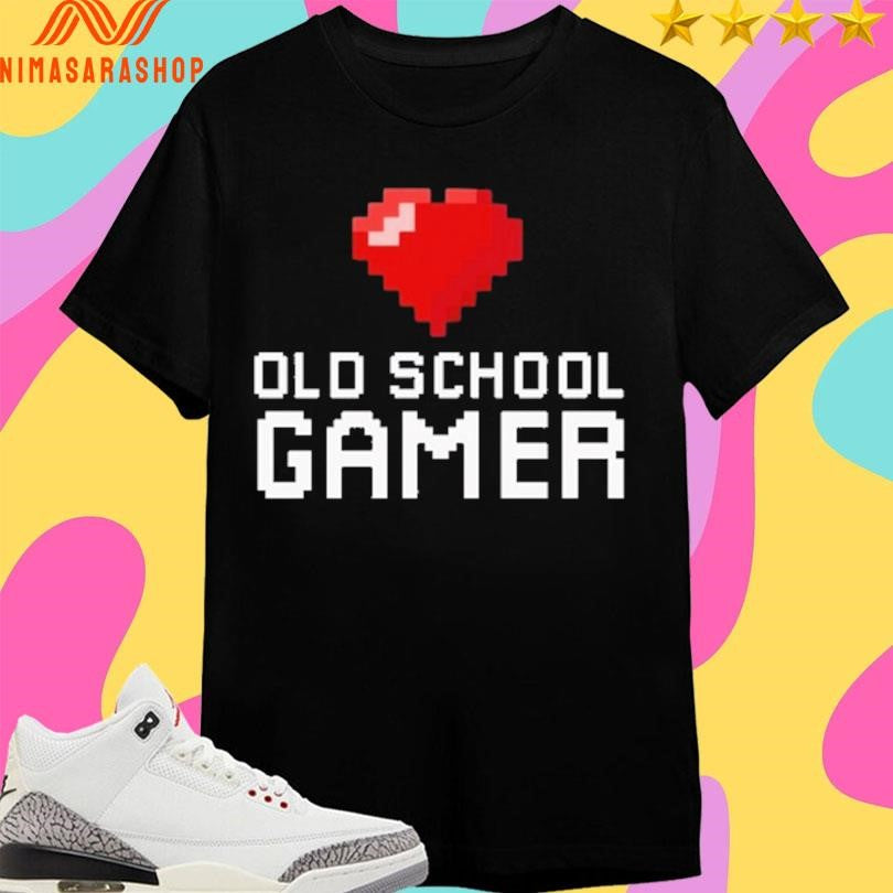 Heart Old School Gamer Shirts