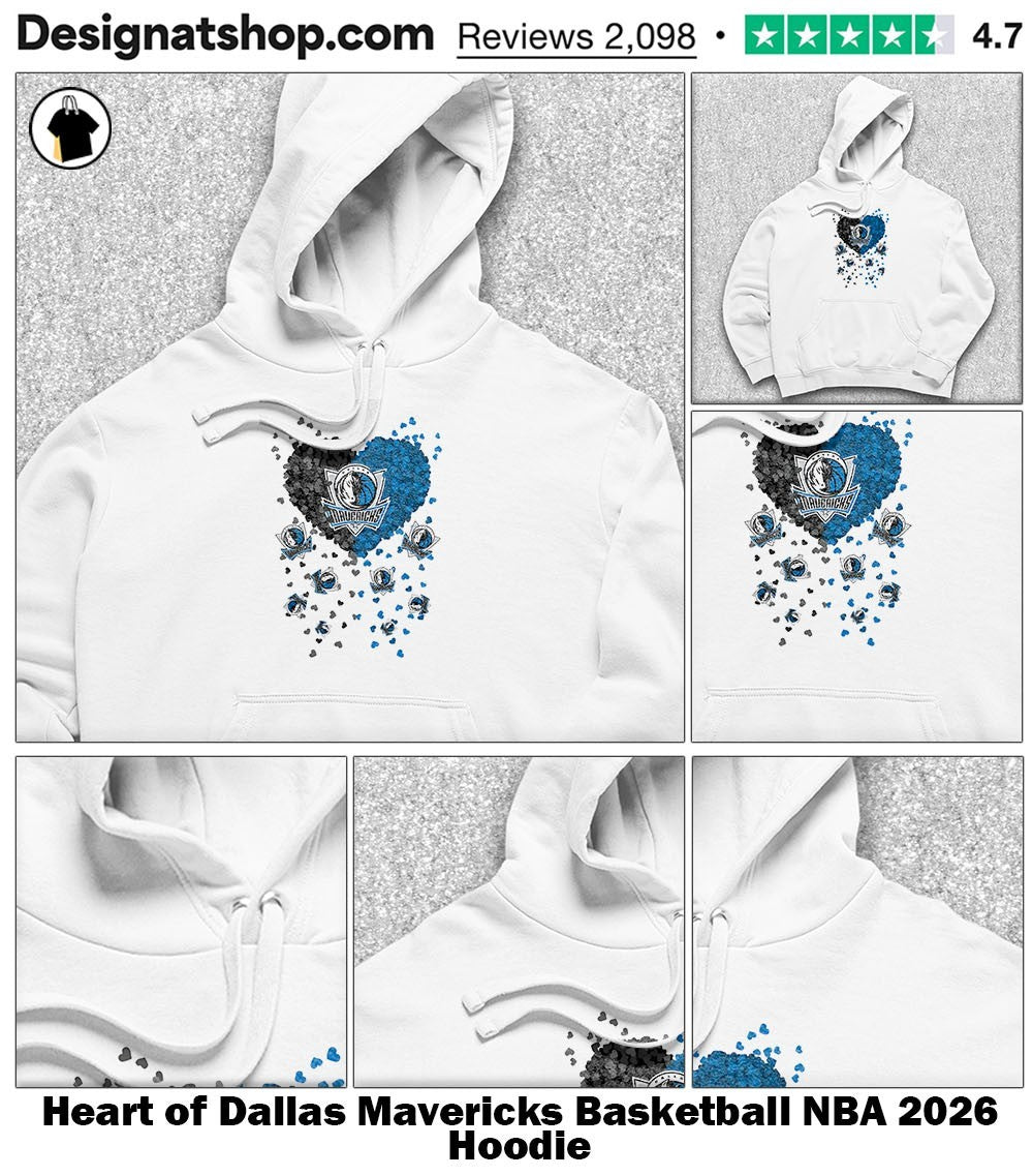 Heart of Dallas Mavericks Basketball NBA 2026 shirt