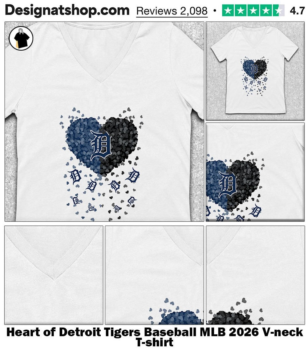 Heart of Detroit Tigers Baseball MLB 2026 shirt