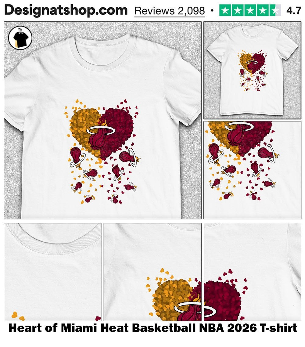 Heart of Miami Heat Basketball NBA 2026 shirt