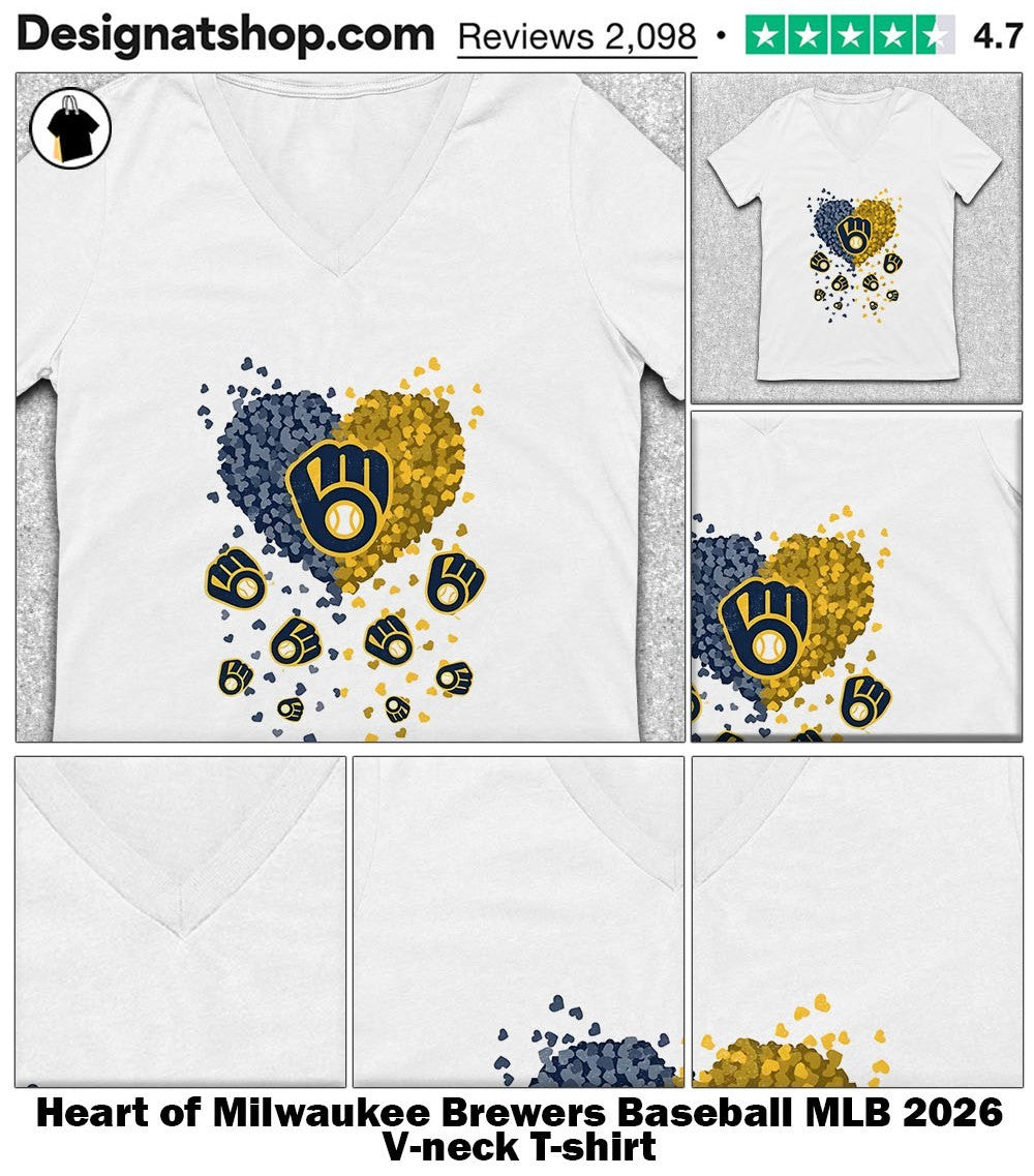 Heart of Milwaukee Brewers Baseball MLB 2026 shirt