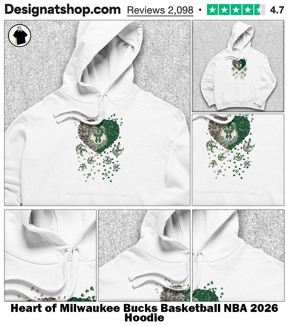 Heart of Milwaukee Bucks Basketball NBA 2026 shirt