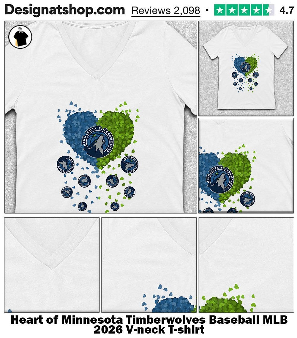 Heart of Minnesota Timberwolves Baseball MLB 2026 shirt