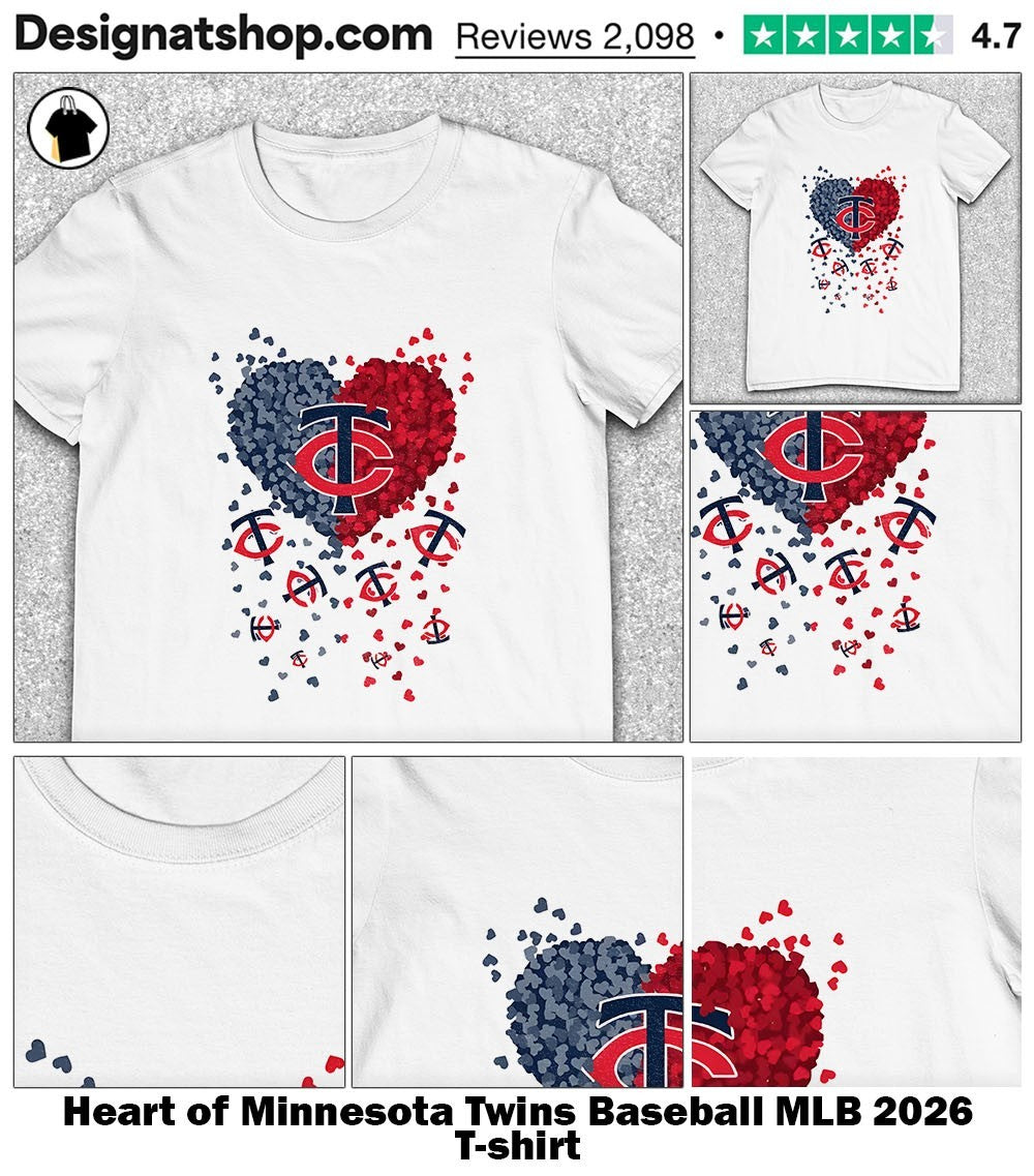 Heart of Minnesota Twins Baseball MLB 2026 shirt
