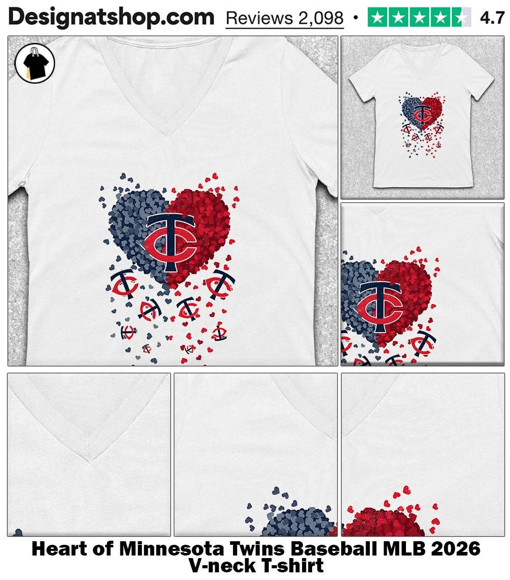 Heart of Minnesota Twins Baseball MLB 2026 shirt