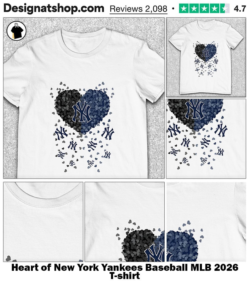 Heart of New York Yankees Baseball MLB 2026 shirt