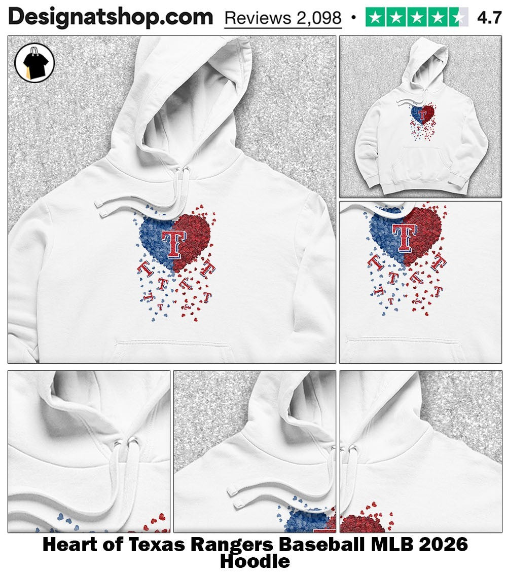 Heart of Texas Rangers Baseball MLB 2026 shirt