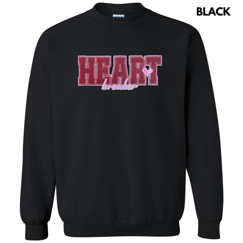 Heartbreaker Sequin Patch Sweatshirt Shirt Hoodie | PrintMintTees.com