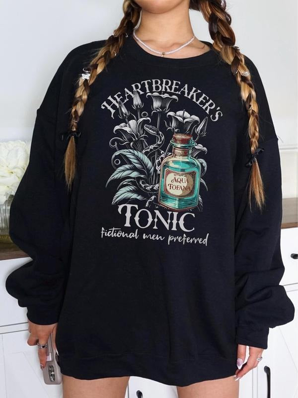 Heartbreakers Tonic Aqua Tofana Sweatshirt, Dark Romance Reader Hoodie, Book Boyfriend Unisex Soft Comfort Crewneck...
