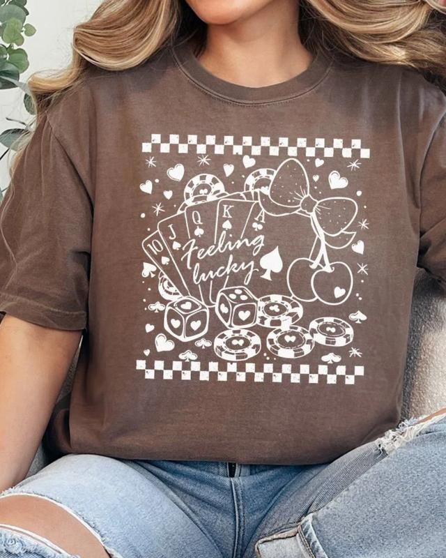 Hearts Feeling Lucky Comfort Colors Adult Ring-Spun Cotton Tee unisex short sleeve tee Graphic Print T-Shirt Hoodie...