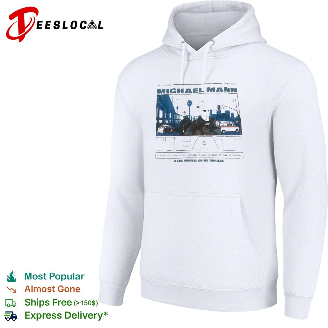 Heat Michael Mann bank robbers a Los Angeles crime shirt