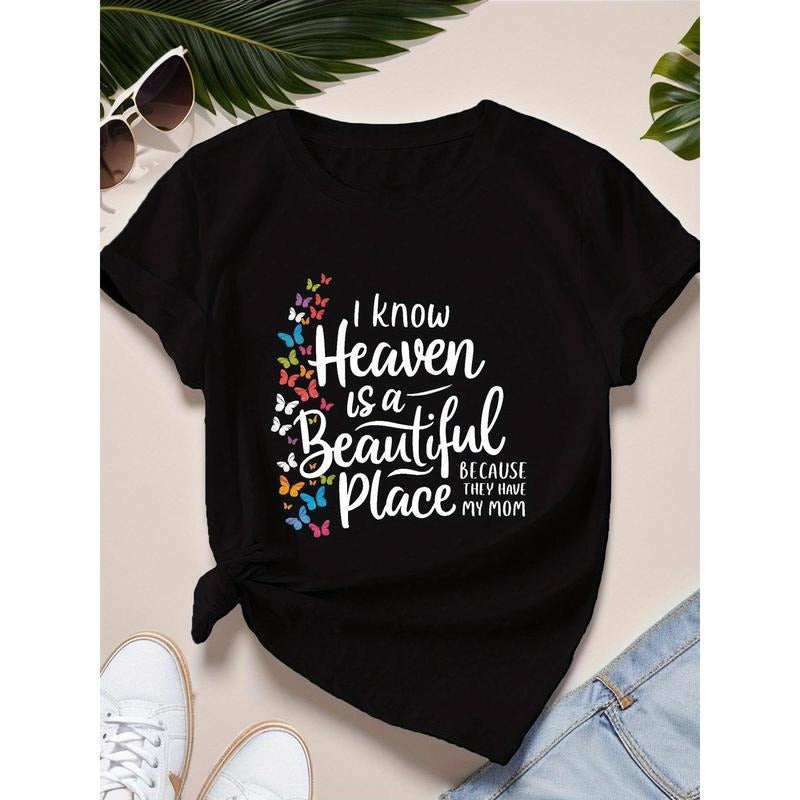 Heavenly Tribute to Mom Women's 100% T-Shirt