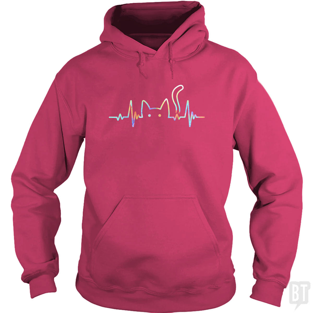 Heartbeat Cat Lover Hoodie