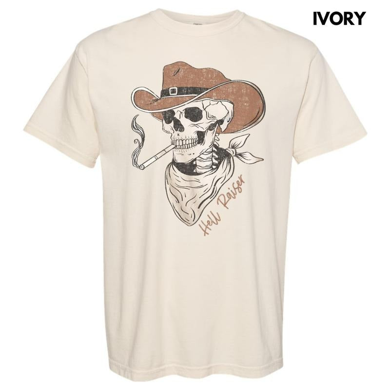 Hell Raiser Cowboy Comfort Colors T-Shirt Hoodie Sweatshirt | PrintMintTees.com