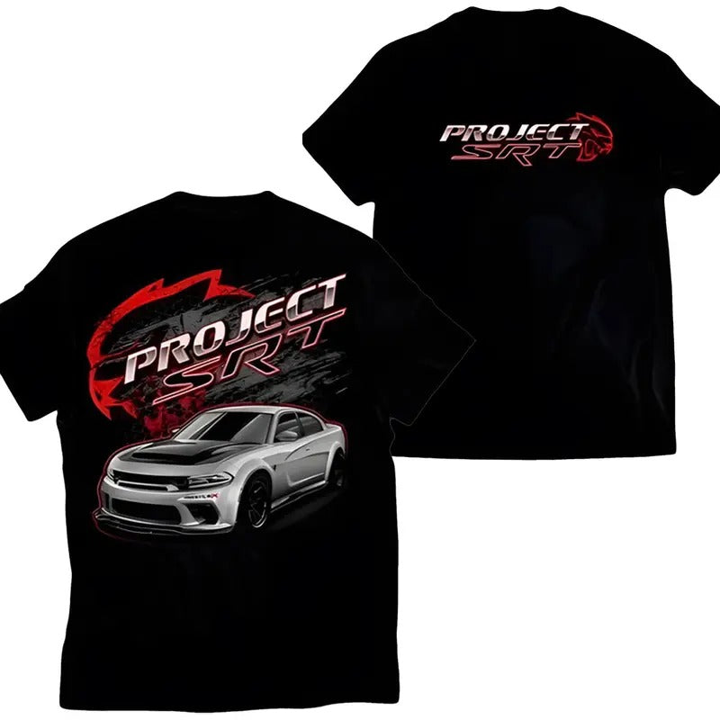 Hellcat SRT T-Shirt, Graphic Car Design Tee, Unisex Cotton Casual Top, Ideal for Muscle Car Fans Menswear Tops Hoodie...