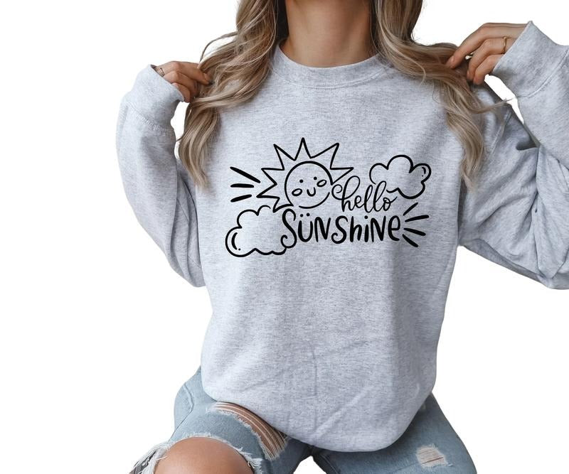 Hello Sunshine Casual Sun Cloud Comfortable Fit T-Shirts, Hoodie, Sweatshirt