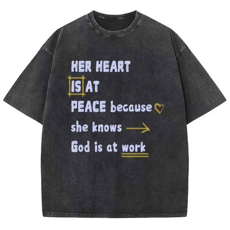 Her Heart Is Peace Washed Christian Jesus T Shirts Vintage 90s Shirt Hoodie Sweatshirt
