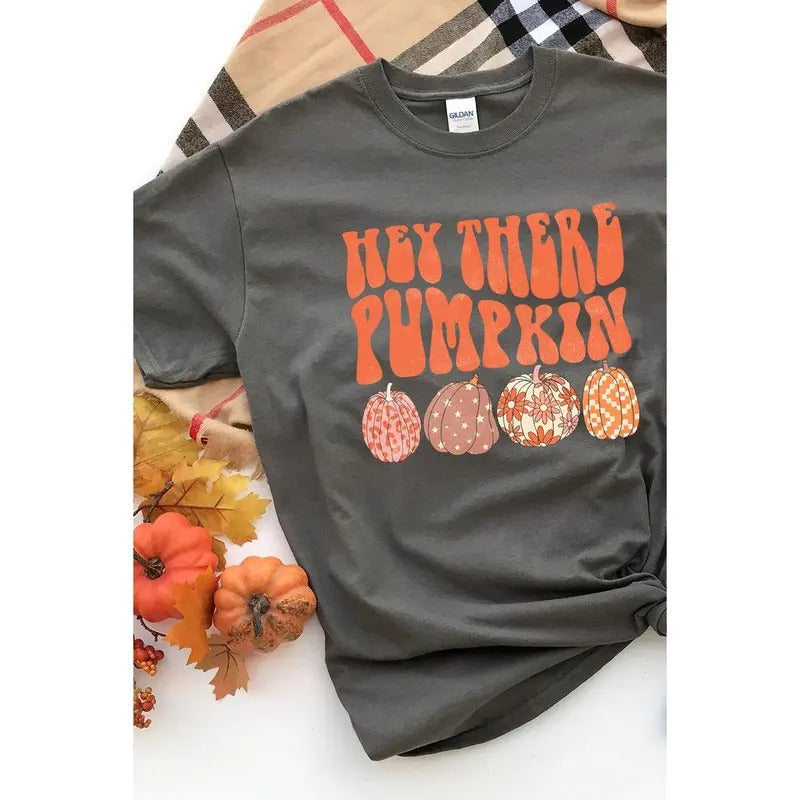 Hey There Pumpkin Short Sleeve Relaxed Fit T-Shirt style 02 Hoodie Sweatshirt | PrintMintTees.com