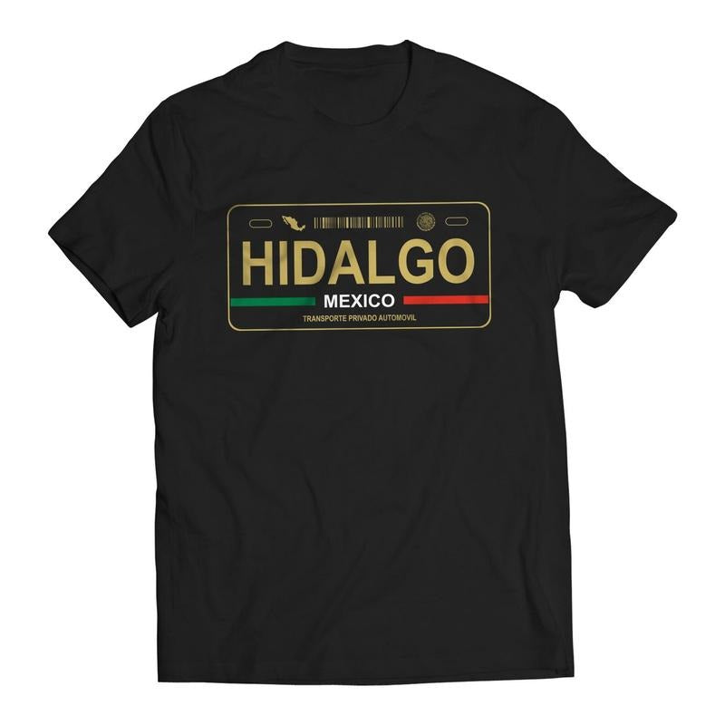 Hidalgo Mexico License Plate T-Shirt - Playera Mexicana con Placa de Carro Hoodie Sweatshirt | PrintMintTees.com