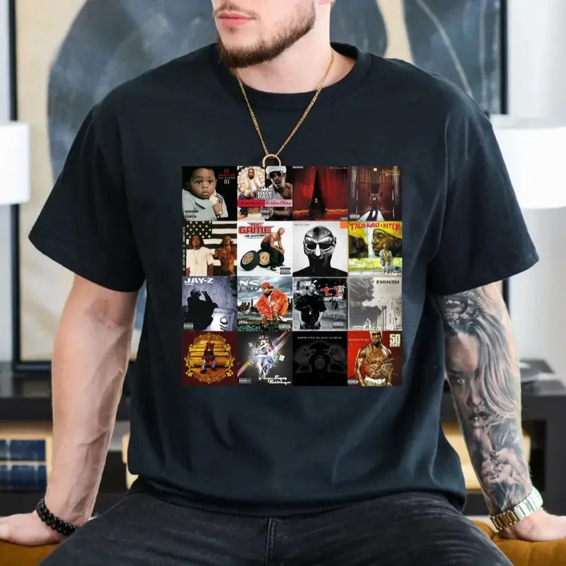 Hip Hop Rappers 90s Cotton Shirt, Hip Hop Rap East Coast West Coast, 90s Music Tshirt, Unisex Short Sleeve Tee Hoodie...