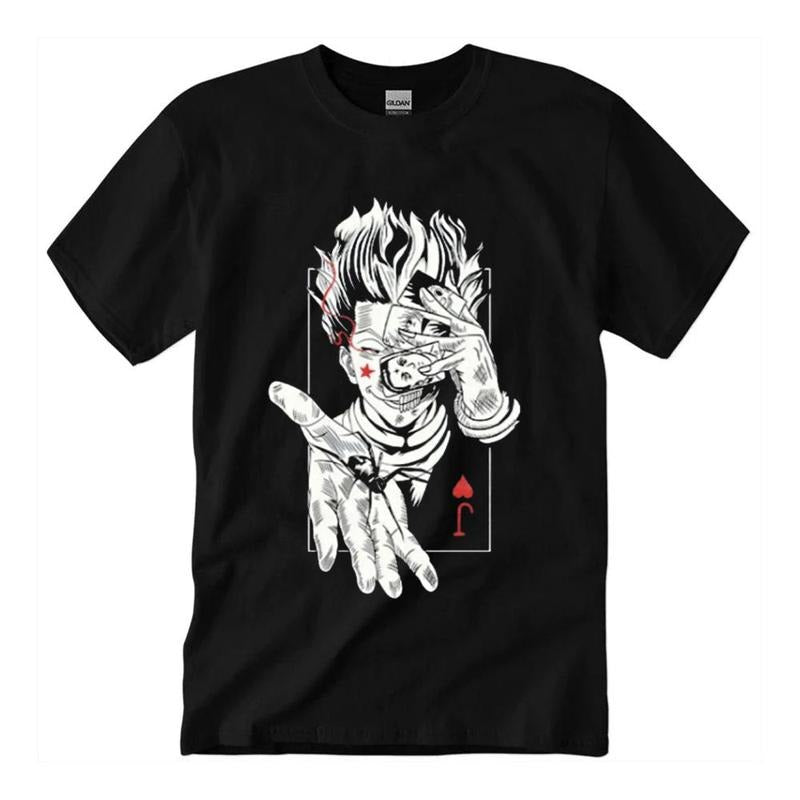 Hisoka Phantom Hunter x Hunter Anime shirt Unisex Fabric Cotton Collar Sweatshirt, Hoodie, Comfort Colors | PrintMintTees.com