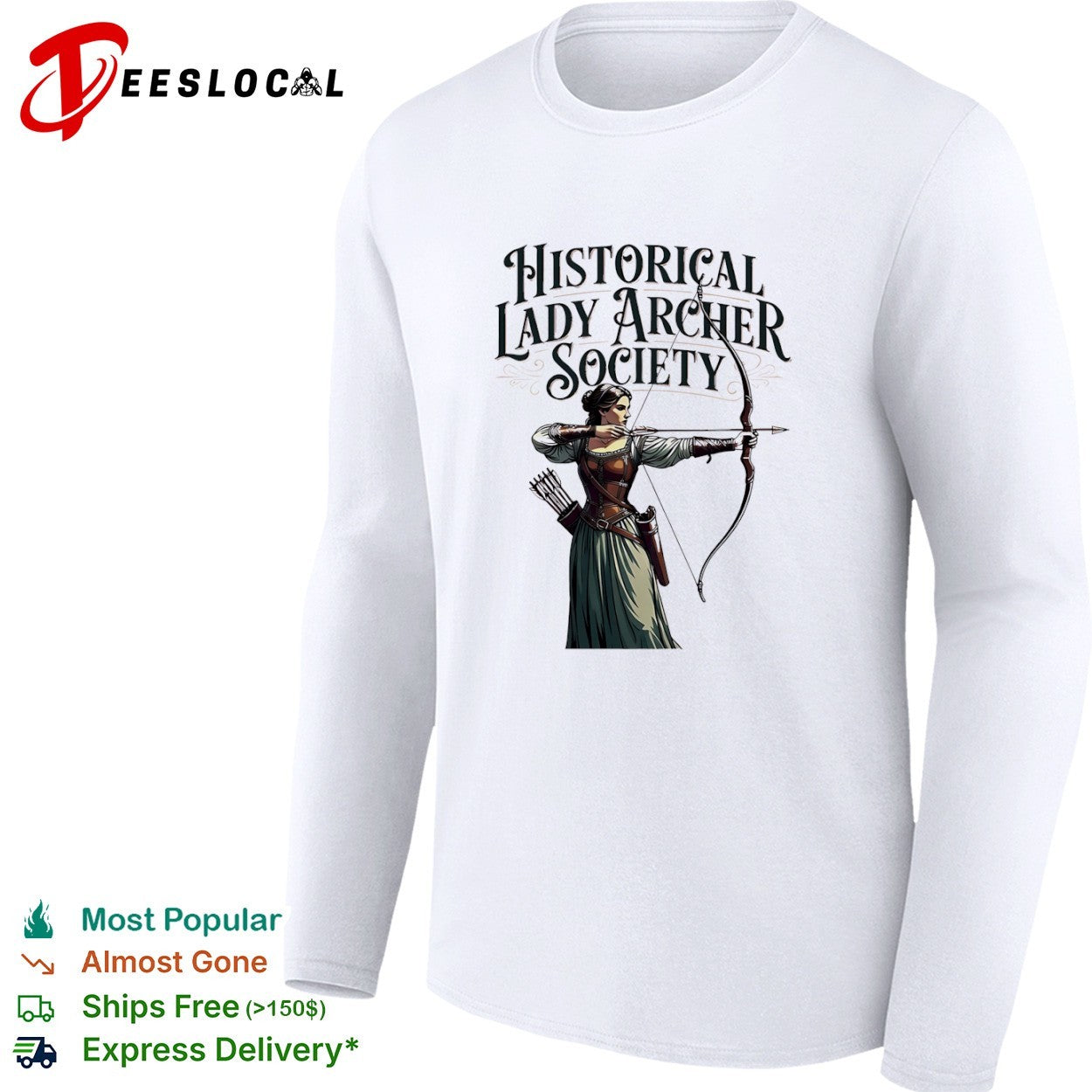Historical lady archer society shirt