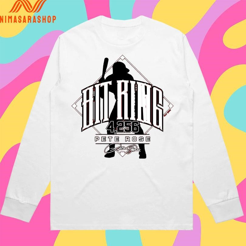 Hit King 4,256 Pete Rose Signature Shirts
