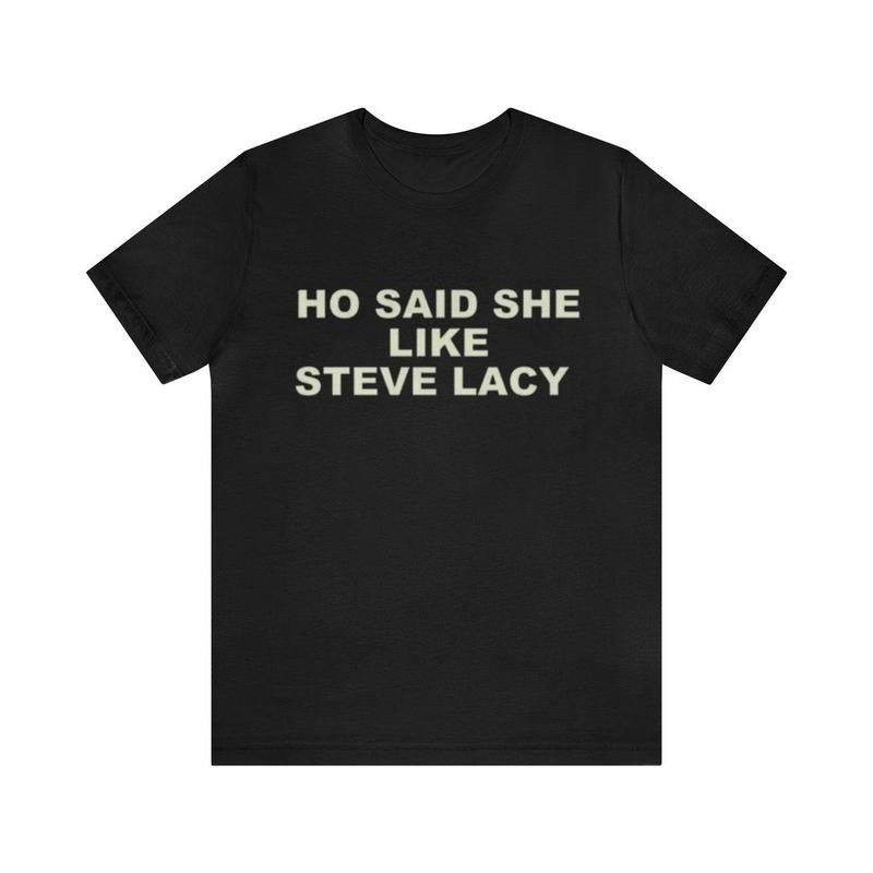 Ho Said She Like Steve Lacy Shirt - Funny T-Shirts, Gag Gifts, Dark Humor, Meme Shirts, Parody Gifts, Ironic Tees,  y2k...