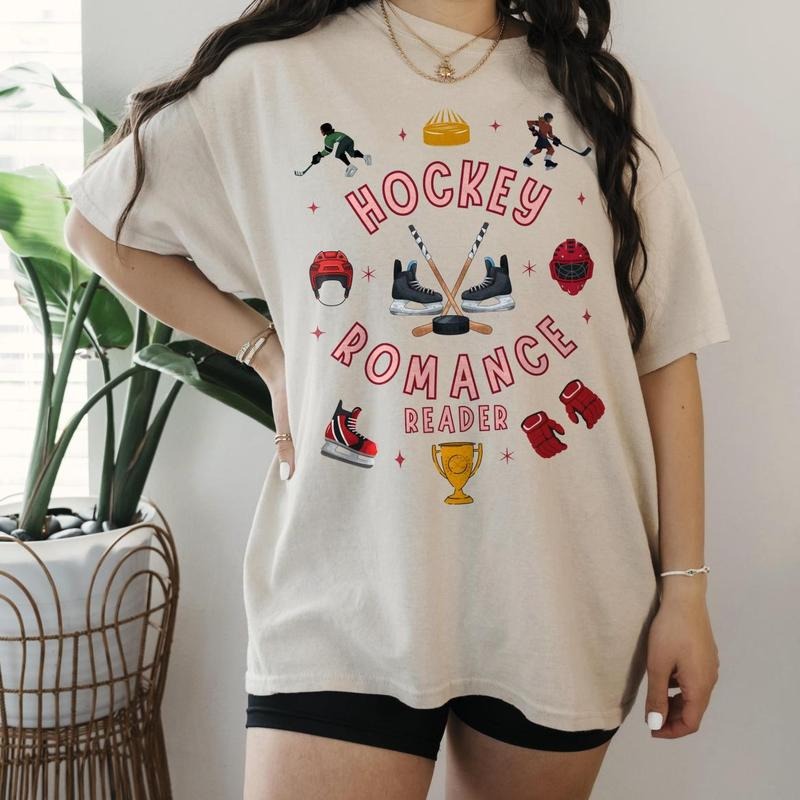 Hockey Sports Shirt Book Lover Gift for Women, Bookish Gifts, Booktok Reading Book Club, Bookworm Book Lover Shirt,...