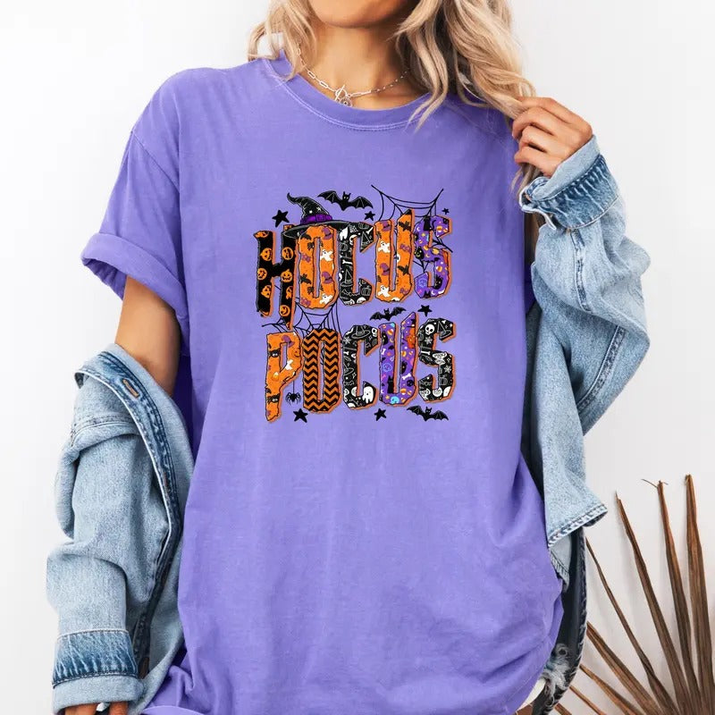 Hocus Pocus Halloween Custom colors tee shirt Casual Hoodie Sweatshirt | PrintMintTees.com