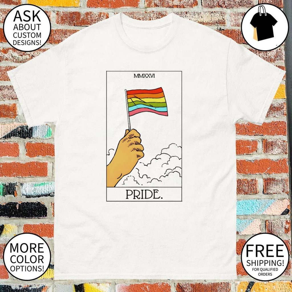 Holding Pride flag MMXXVI Pride Month LGBTQ shirt