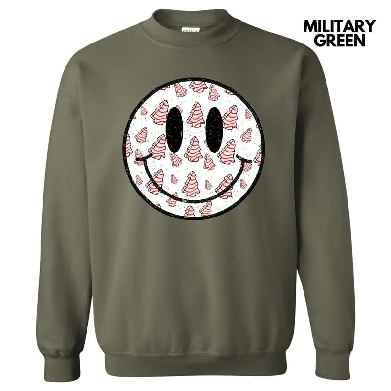 Holiday Cake Happy Face Sweatshirt 'NLB' Shirt Hoodie | PrintMintTees.com