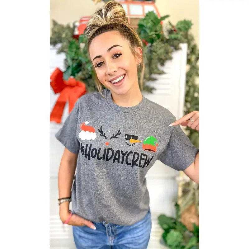 Holiday Crew Christmas Graphic T-Shirt Hoodie Sweatshirt | PrintMintTees.com
