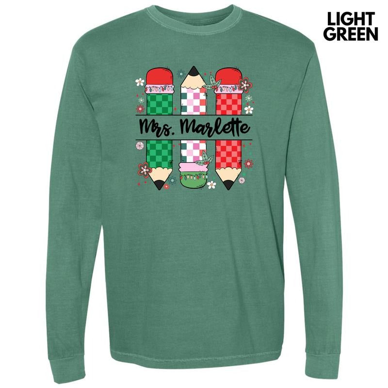 Pencils CUSTOM Long Sleeve Comfort Colors 'NLB' T-Shirts, Hoodie, Sweatshirt